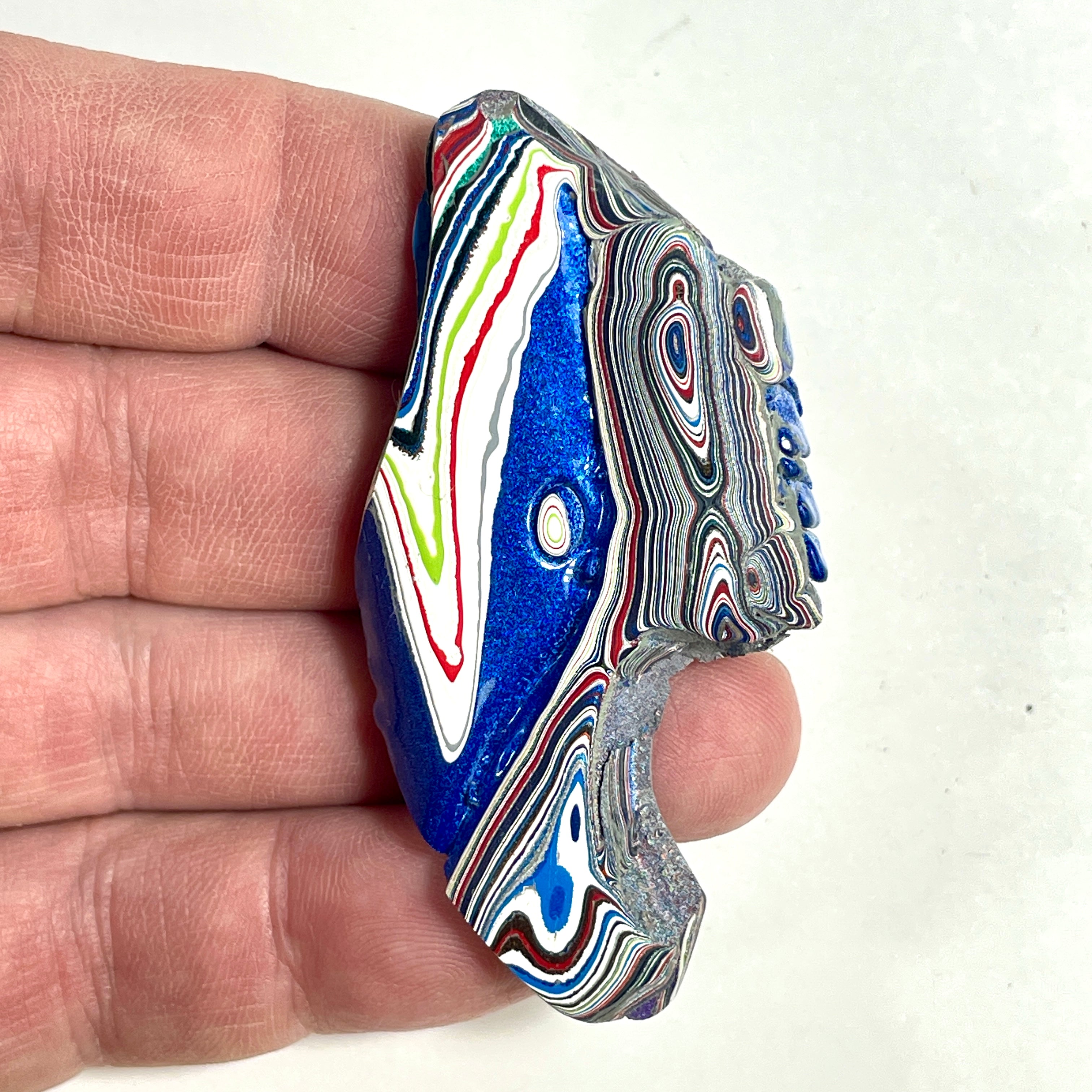 DVH Kenworth Truck Fordite Polished Face Specimen Chillicothe Ohio Ass. (6559) - DVHdesigns