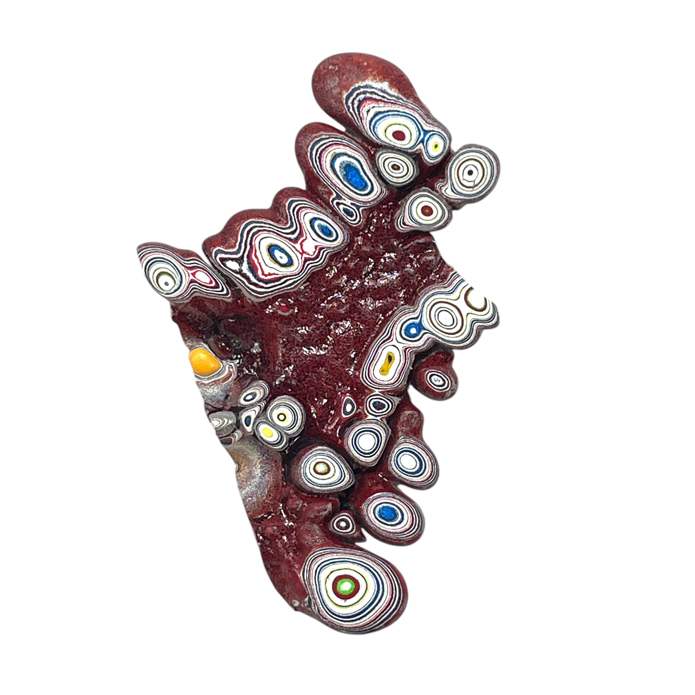 DVH Kenworth Truck Fordite Polished Face Specimen Chillicothe Ohio Ass. (6562) - DVHdesigns