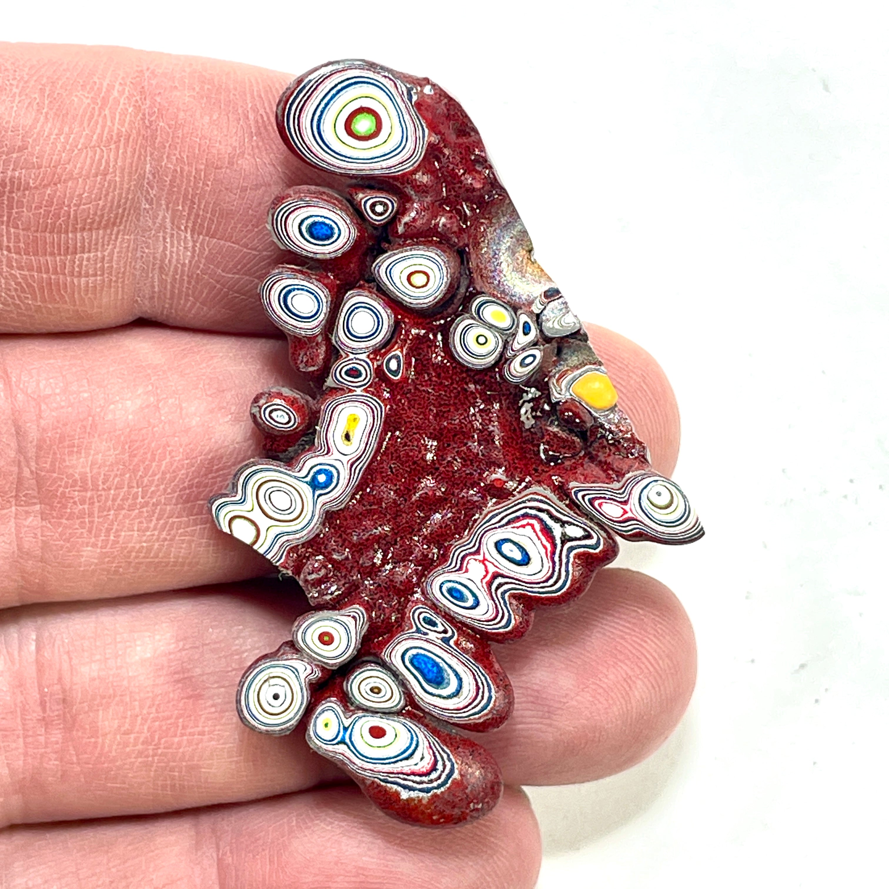 DVH Kenworth Truck Fordite Polished Face Specimen Chillicothe Ohio Ass. (6562) - DVHdesigns