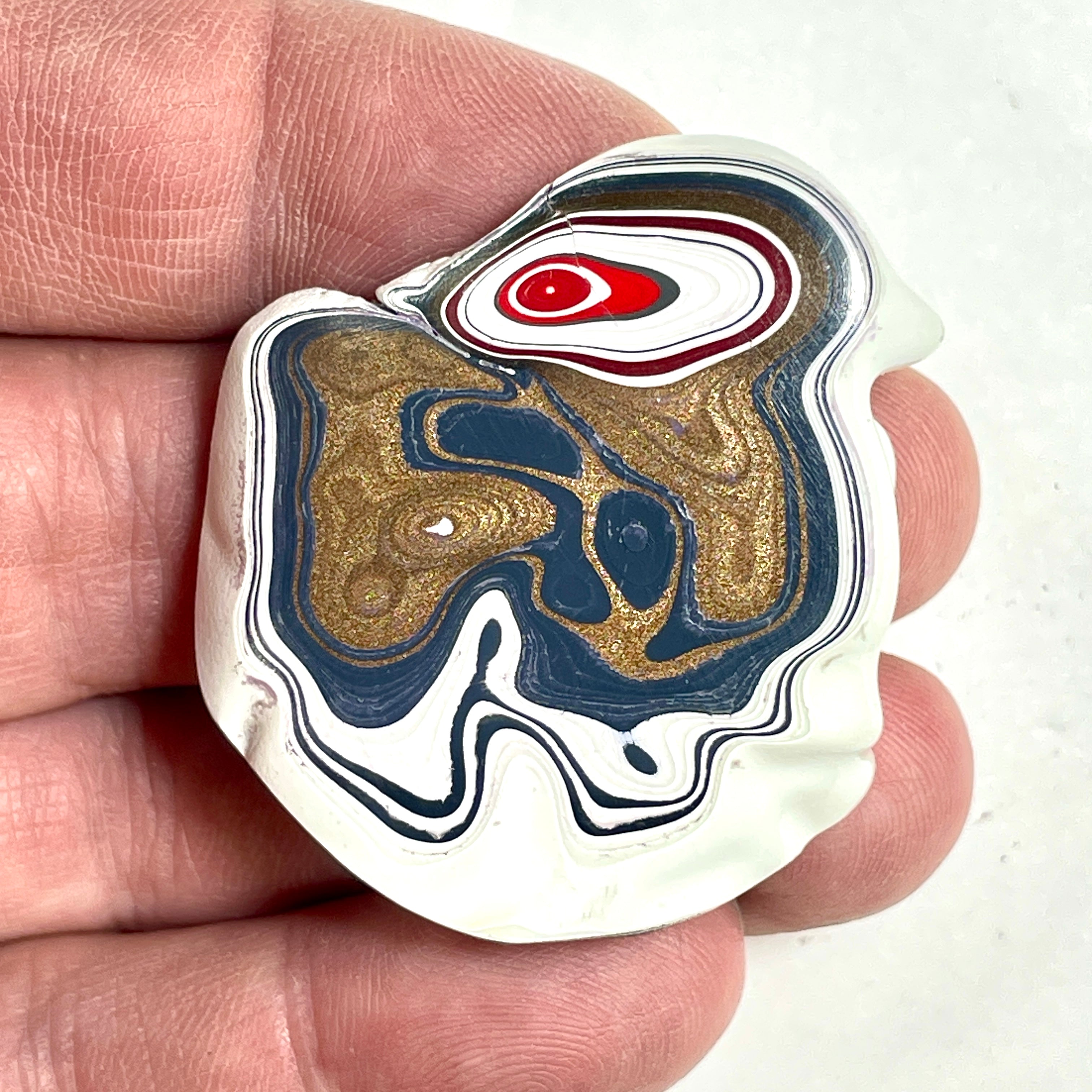 DVH Kenworth Truck Fordite Polished Face Specimen Chillicothe Ohio Ass. (6563) - DVHdesigns