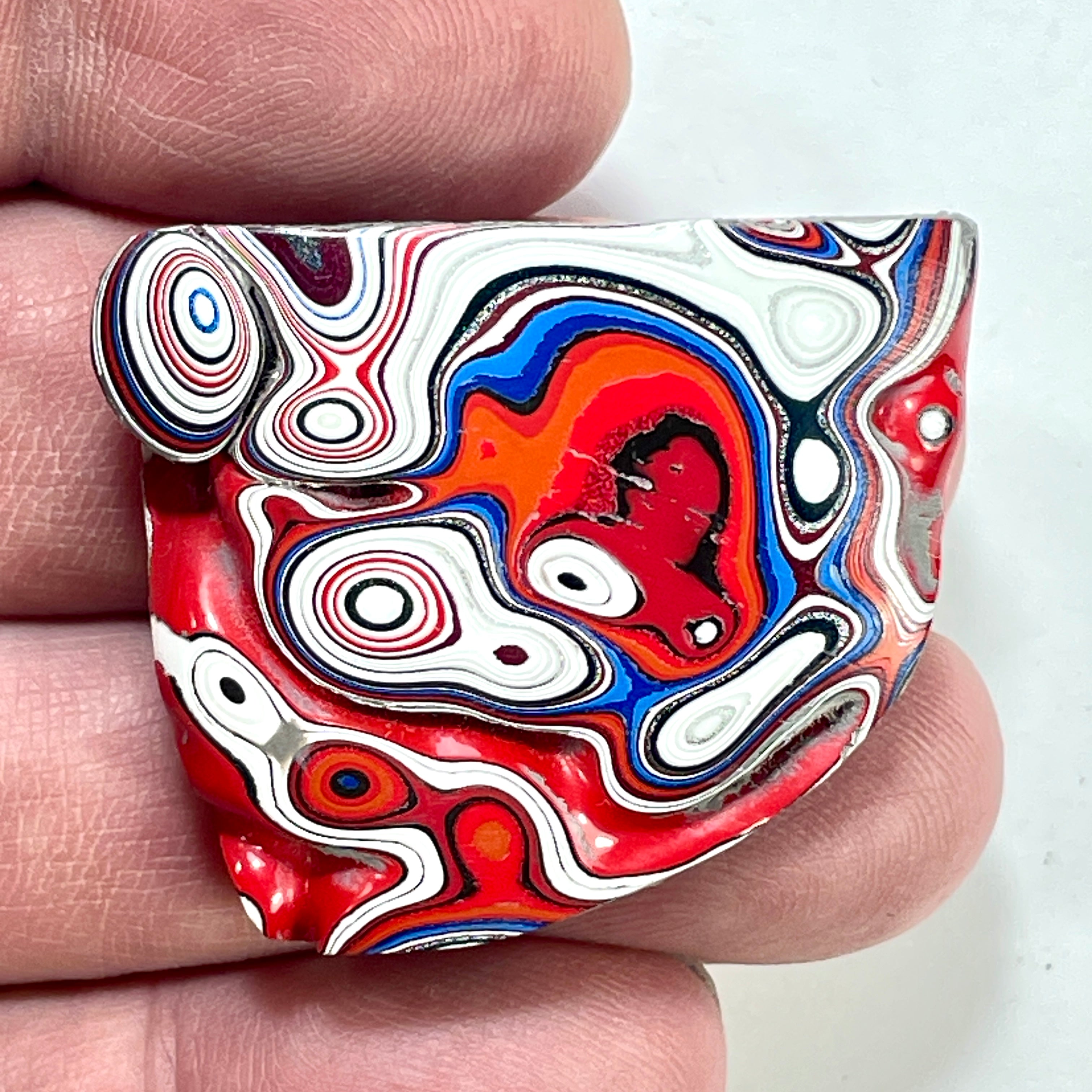 DVH Kenworth Truck Fordite Polished Face Specimen Chillicothe Ohio Ass. (6566) - DVHdesigns