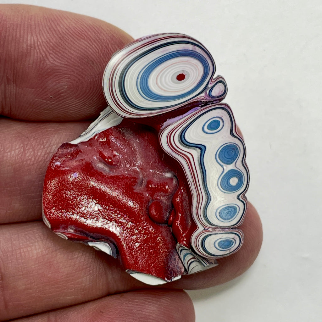 DVH Kenworth Truck Fordite Polished Face Specimen Chillicothe Ohio Ass. (6979)
