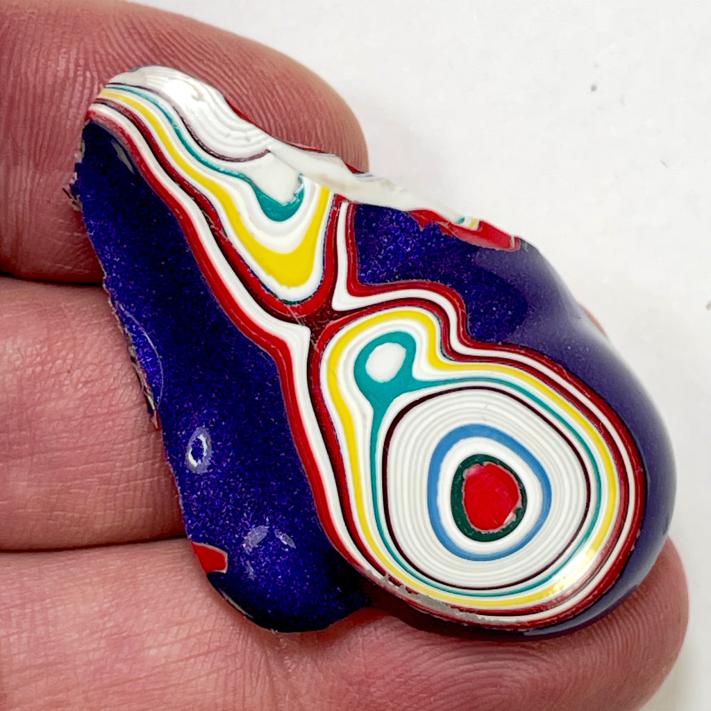 DVH Kenworth Truck Fordite Polished Face Specimen Chillicothe Ohio Ass. (6981)