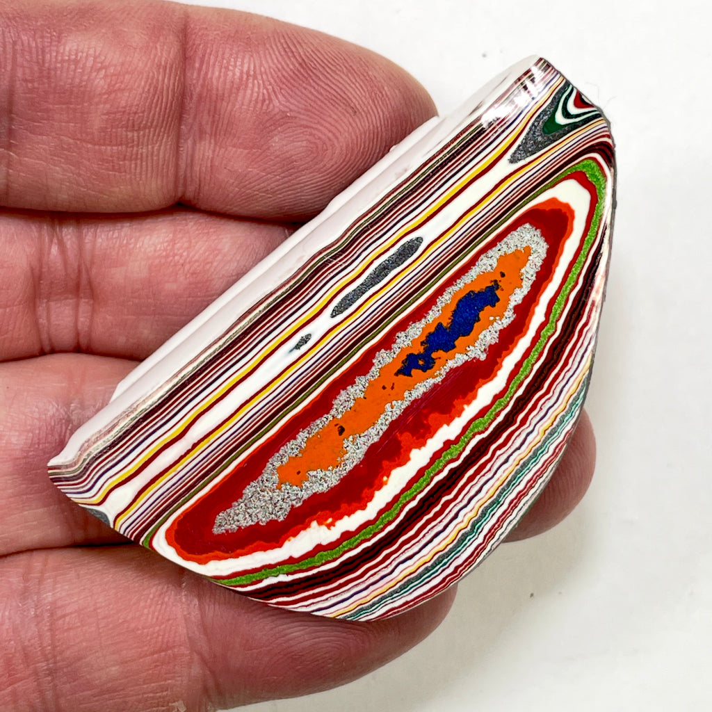 DVH Kenworth Truck Fordite Polished Face Specimen Chillicothe Ohio Ass. (6984)
