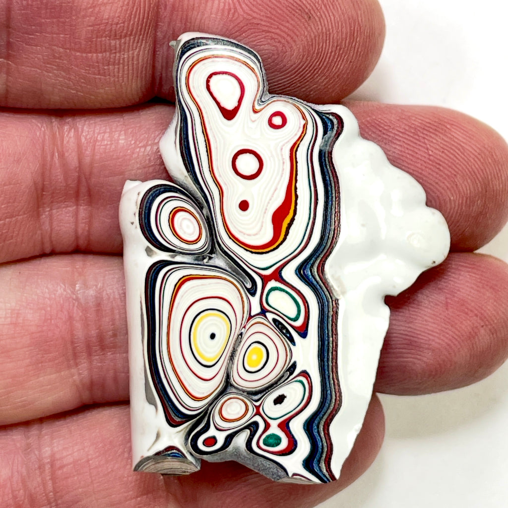 DVH Kenworth Truck Fordite Polished Face Specimen Chillicothe Ohio Ass. (6985)