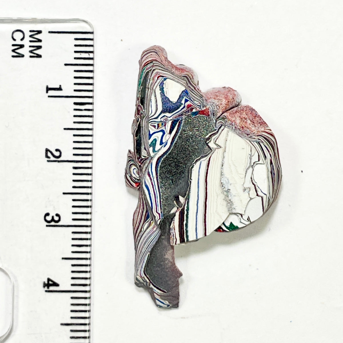 DVH Kenworth Truck Fordite Polished Face Specimen Chillicothe Ohio Ass. (6986)