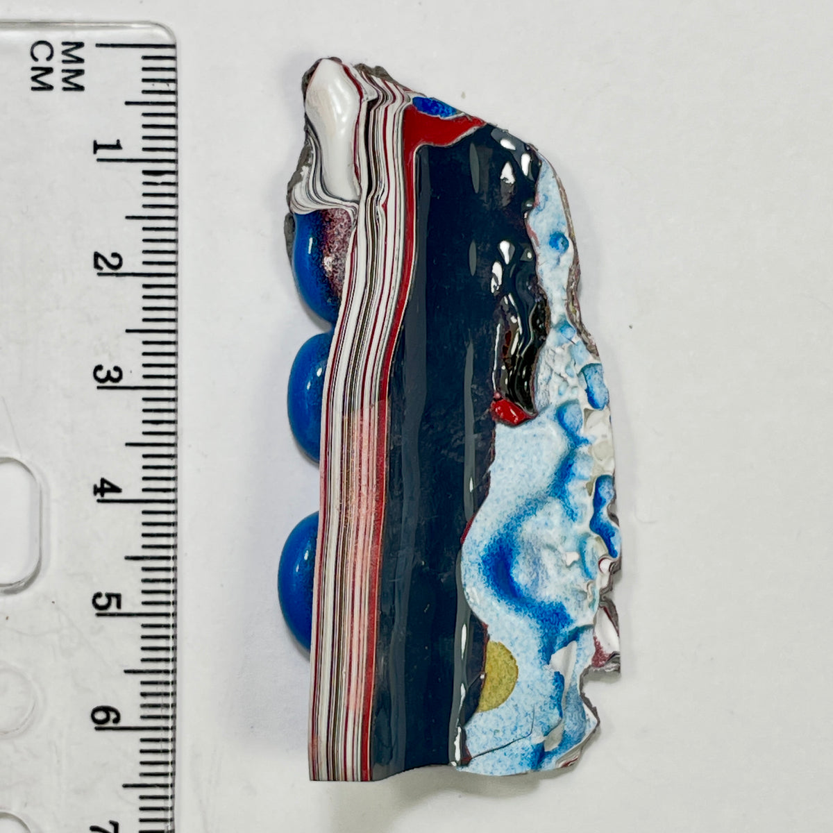 DVH Kenworth Truck Fordite Polished Face Specimen Chillicothe Ohio Ass. (6988)