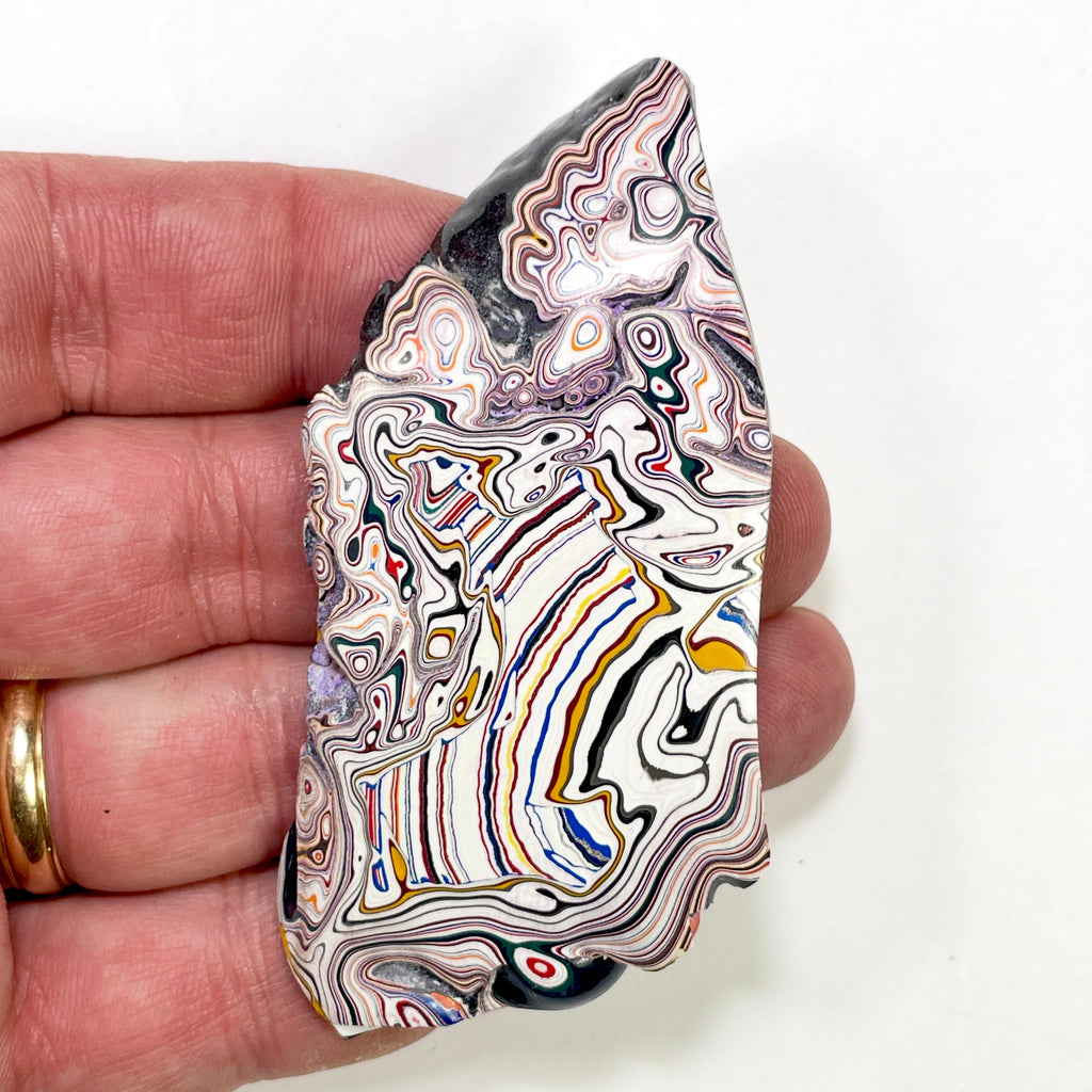 DVH Kenworth Truck Fordite Polished Face Specimen Chillicothe Ohio Ass. (6989)