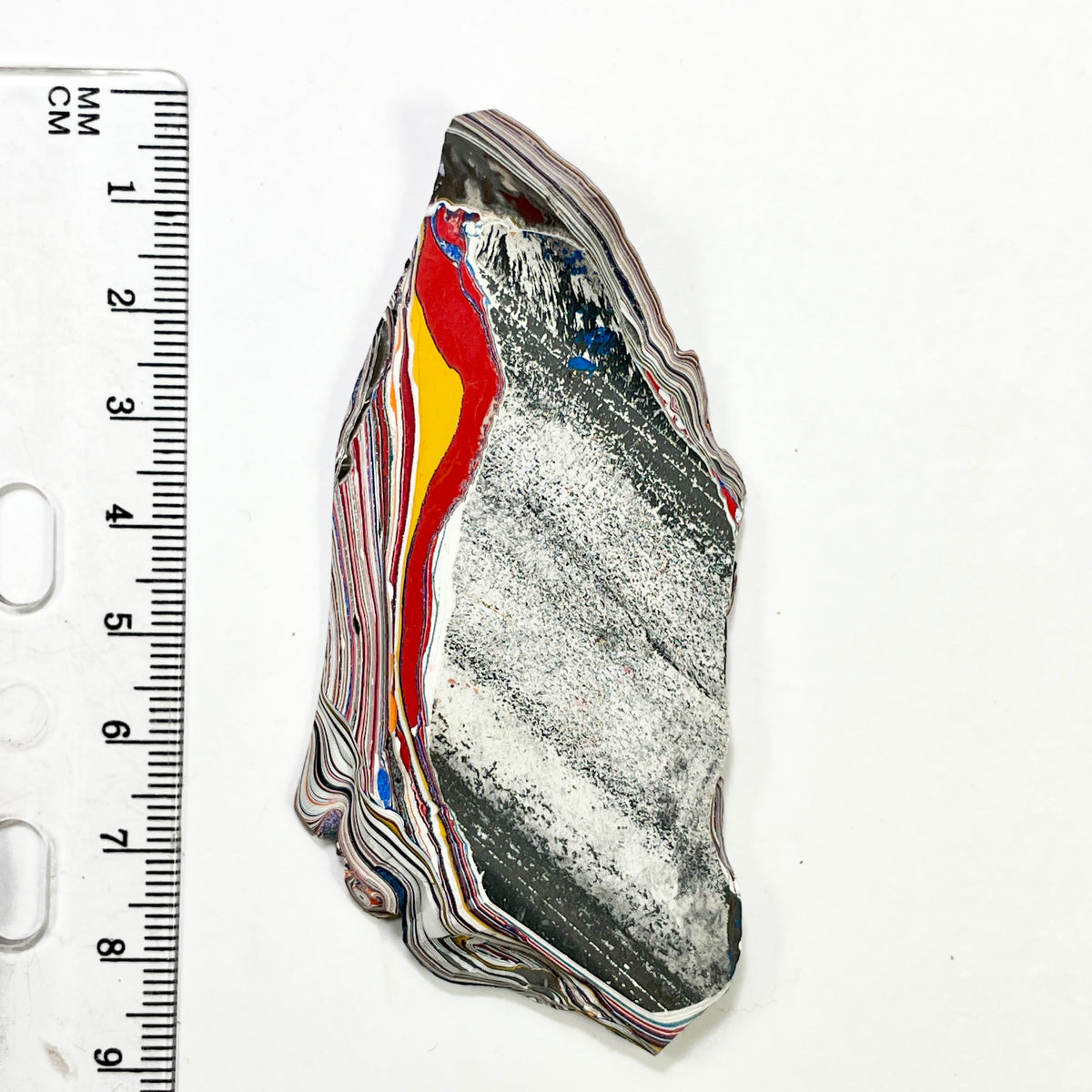 DVH Kenworth Truck Fordite Polished Face Specimen Chillicothe Ohio Ass. (6989)