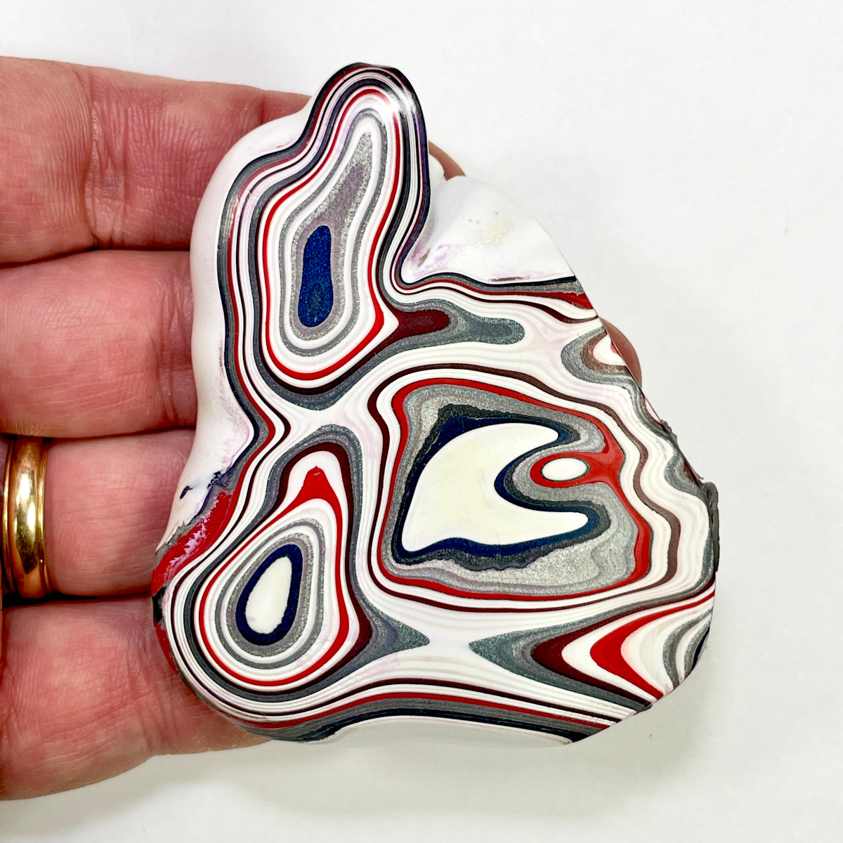 DVH Kenworth Truck Fordite Polished Face Specimen Chillicothe Ohio Ass. (6991)