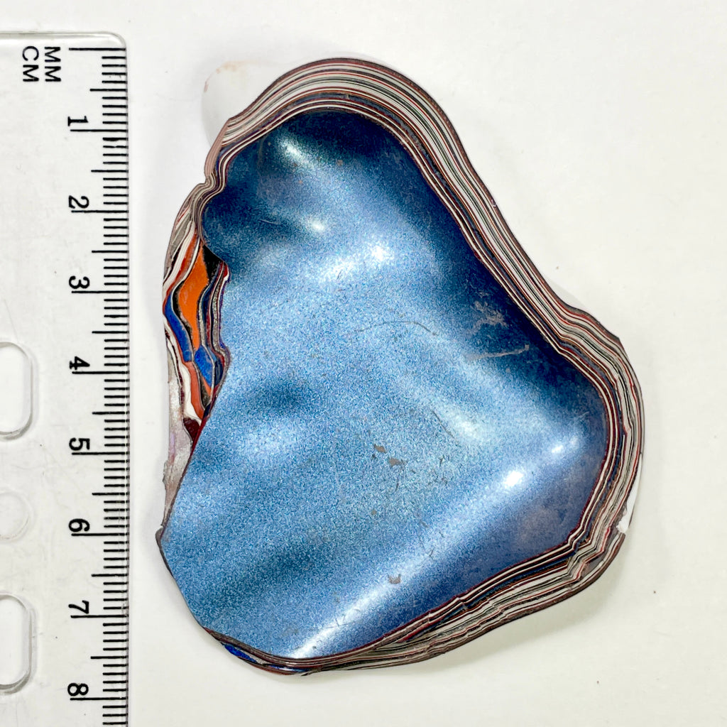DVH Kenworth Truck Fordite Polished Face Specimen Chillicothe Ohio Ass. (6991)
