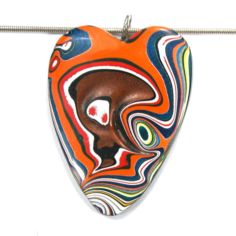 DVH Freightliner Fordite Heart Pendant PDX, OR Western Star 55x42x8 (5368)