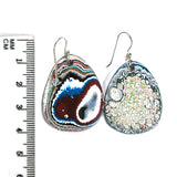 DVH PDX Fordite Earrings Freightliner Western Star 33x27x3mm (5606)