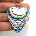 DVH Freightliner Fordite Heart Pendant Portland, OR Western Star 48x40x5mm (5628) - DVHdesigns