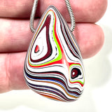 DVH Freightliner Fordite Bead Pendant Portland, OR Western Star 37x24x16mm (6035)