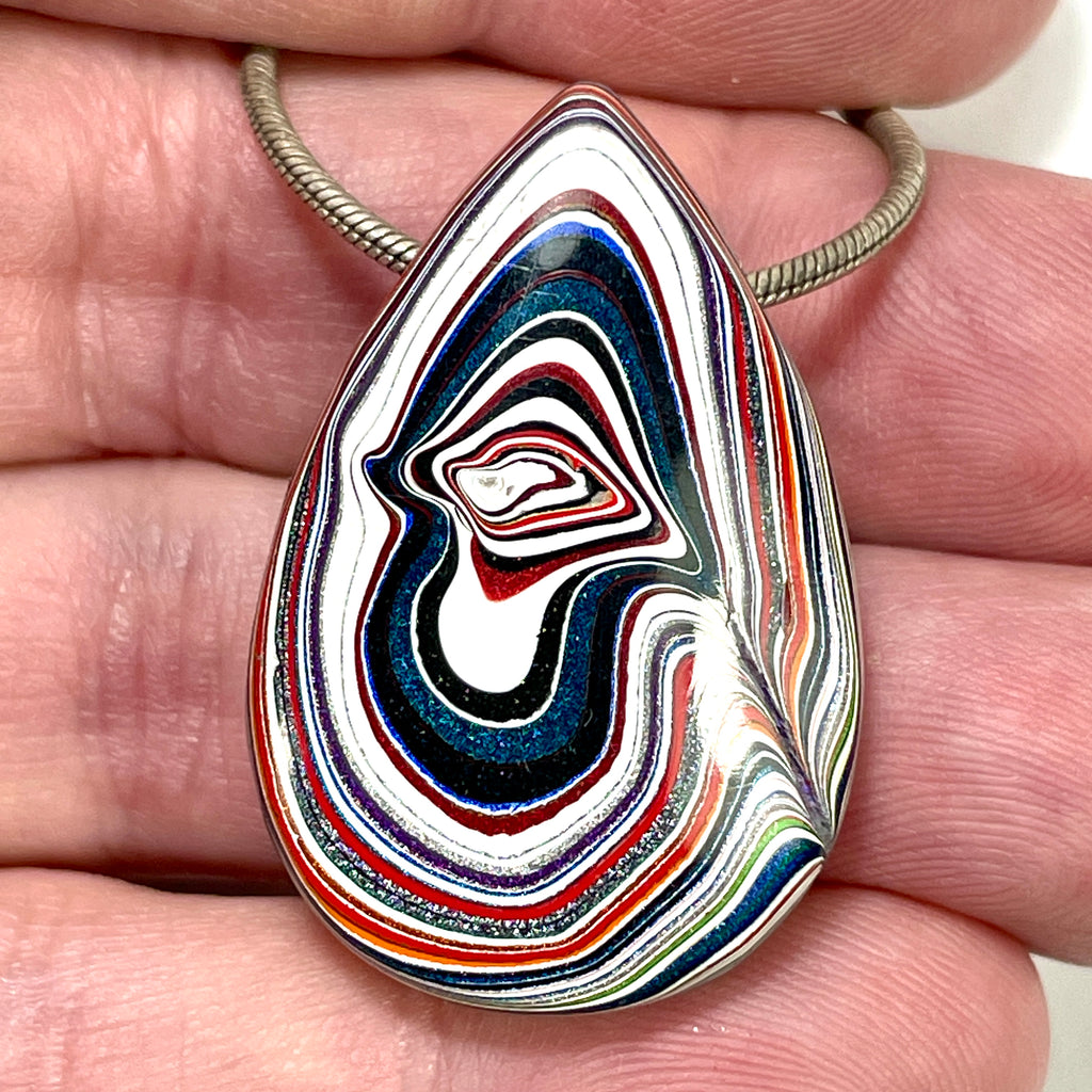 DVH Freightliner Fordite Bead Pendant Portland, OR Western Star 36x24x11mm (6036)