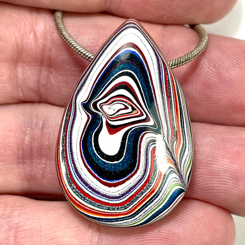 DVH Freightliner Fordite Bead Pendant Portland, OR Western Star 36x24x11mm (6036)
