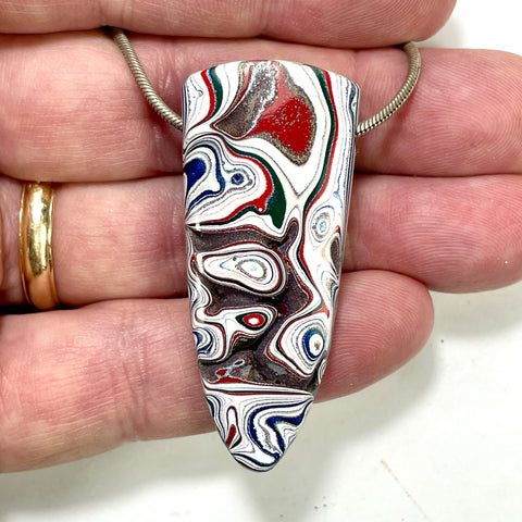 DVH Freightliner Fordite Bead Pendant Portland, OR Western Star 52x23x8mm (6037)