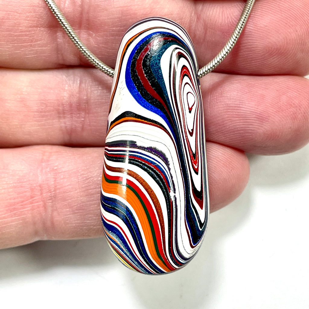 DVH Freightliner Fordite Bead Pendant Portland, OR Western Star 48x21x14mm (6038)