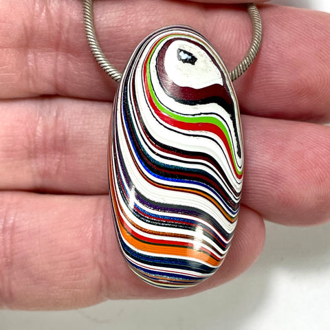 DVH Freightliner Fordite Bead Pendant Portland, OR Western Star 39x20x14mm (6040)