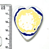 DVH Freightliner Fordite Heart Cabochon Portland, OR Western Star 40x35x5mm (6055)