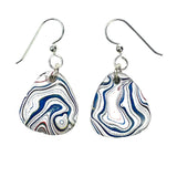 DVH PDX Freightliner Fordite Earrings Sterling French Wires Western Star 21x19x6mm (6069)