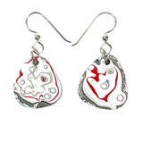 DVH PDX Freightliner Fordite Earrings Sterling French Wires Western Star 21x19x6mm (6069)