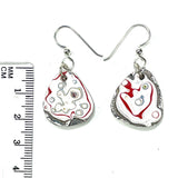 DVH PDX Freightliner Fordite Earrings Sterling French Wires Western Star 21x19x6mm (6069)