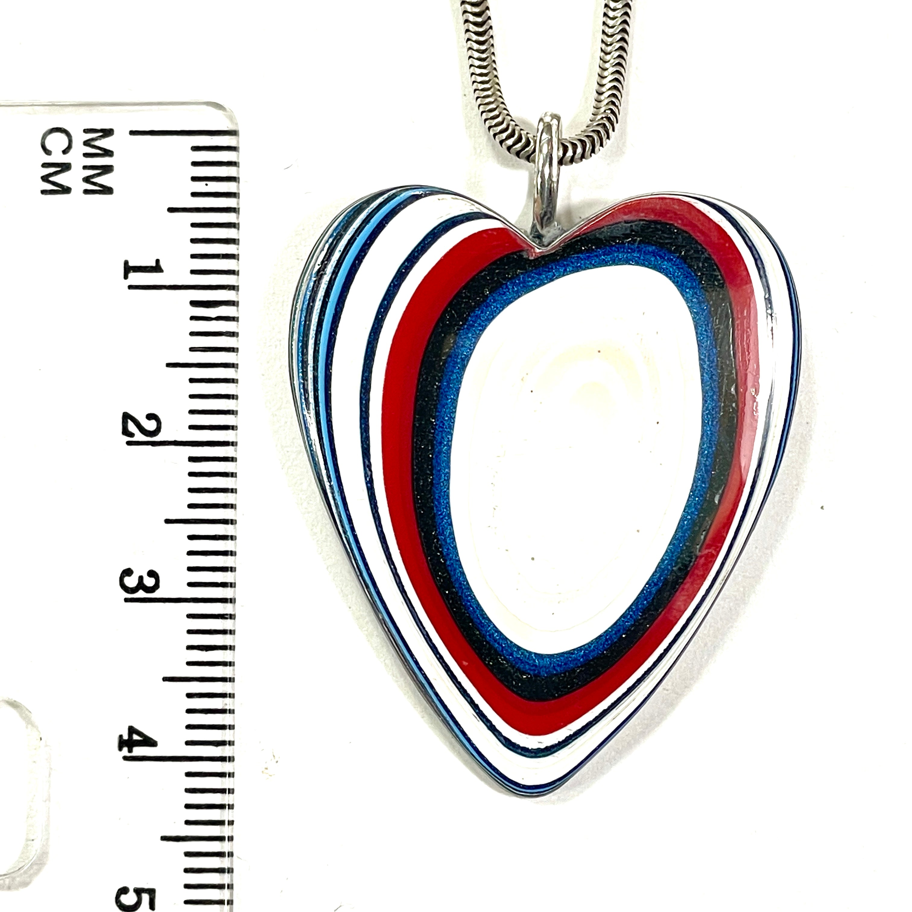 DVH Freightliner Fordite Heart Pendant Portland, OR Western Star 39x32x5mm (6726)