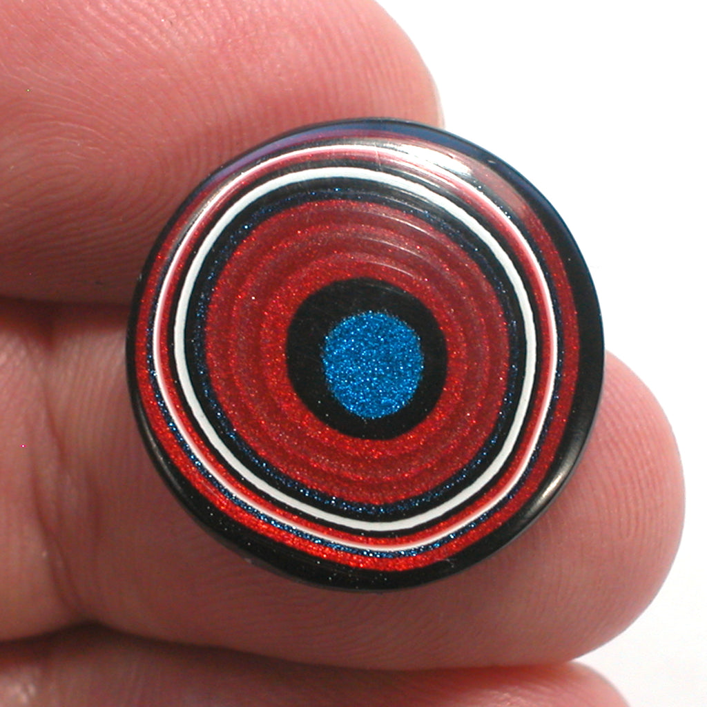 DVH 20mm RD Fordite Cabochon Ford F150 Truck KC Assembly (5244)