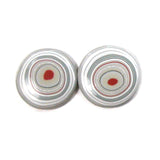 DVH 20mm RD Fordite Matched Pair Cabochons KC Ford F150 Truck (5306)