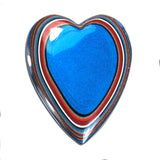 DVH Ford F150 Truck Fordite Heart Cabochon Cab 57x47x5mm (5314)
