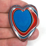 DVH Ford F150 Truck Fordite Heart Cabochon Cab 46x37x5mm (5316)