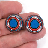DVH 20mm RD Fordite Matched Pair Cabochons KC Ford F150 Truck (5317)