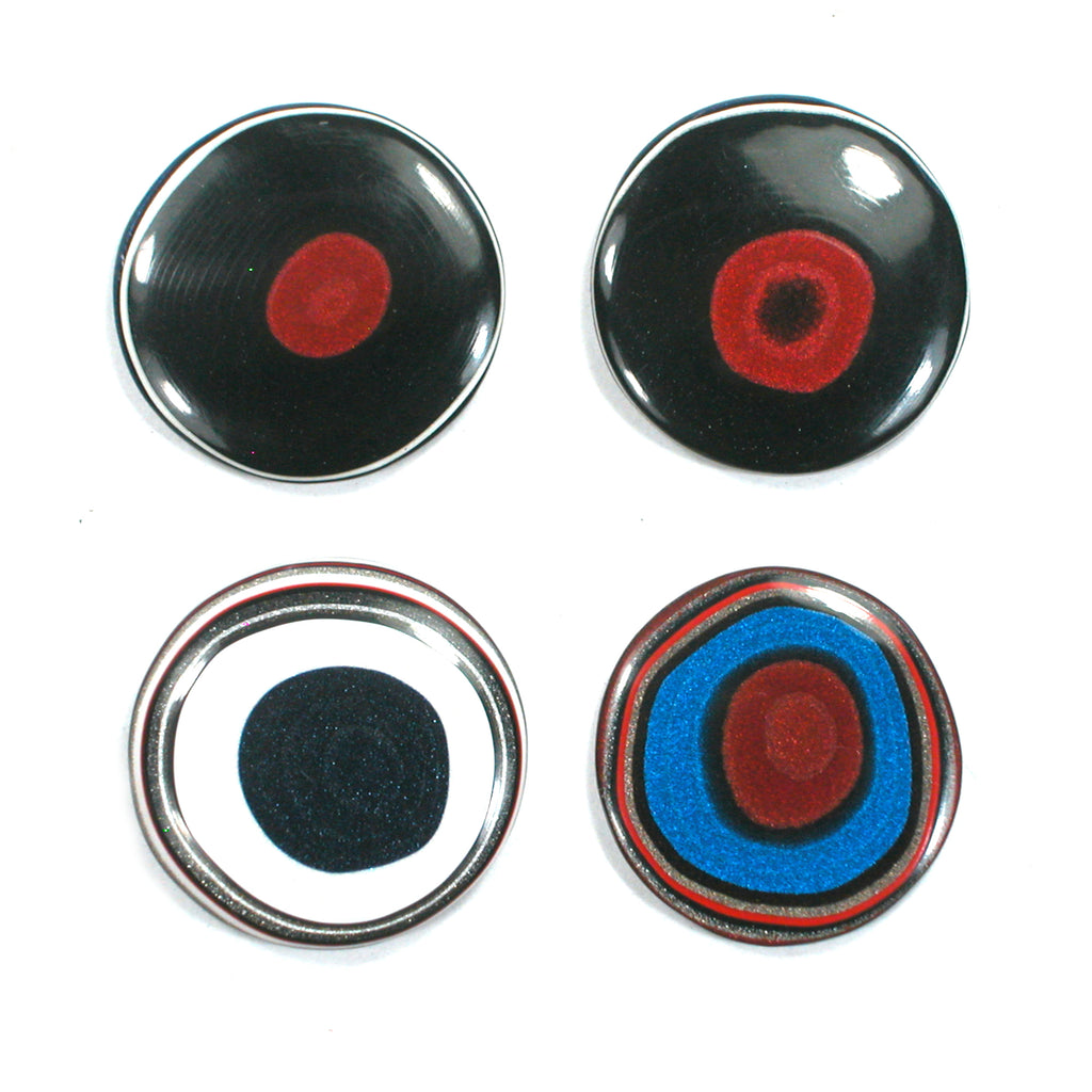 DVH Four 20mm RD Fordite Cabochons KC Ford F150 Truck (5328)