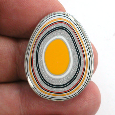 DVH Fordite Cabochon Ford F150 Truck KC Assembly 31x24x4mm (5526)