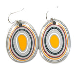 DVH Fordite Earrings Ford F150 KC Truck Assembly 37x29x3mm Sterling (5533)