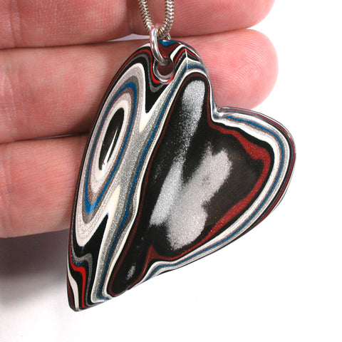 DVH Ford F150 Genuine Fordite Heart Pendant KC Assembly 54x38x3 (5778)