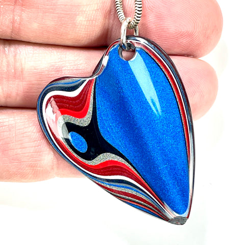 DVH Ford F150 Truck Fordite Pendant Necklace KC Assembly 45x34x5mm (5960)