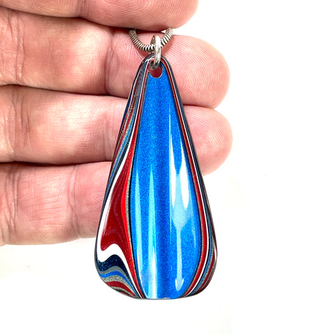DVH Ford F150 Truck Fordite Pendant Necklace KC Assembly 54x27x4mm (5961)