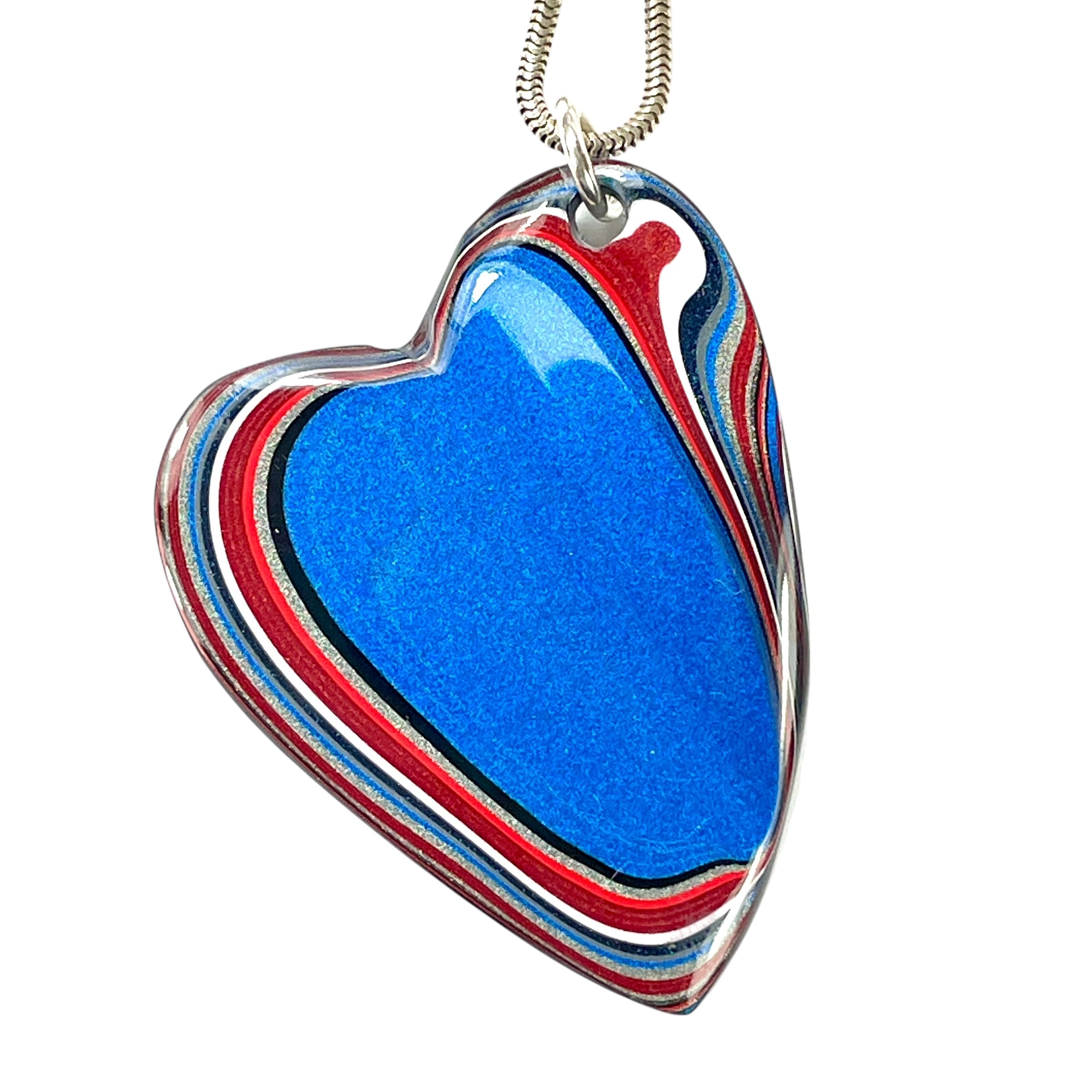 DVH Ford F150 Truck Fordite Pendant Necklace KC Assembly 50x38x4mm (5963) - DVHdesigns