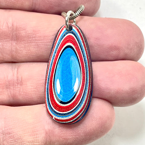 DVH Ford F150 Truck Fordite Pendant Necklace KC Assembly 38x17x4mm (5981)