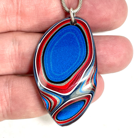 DVH Ford F150 Truck Fordite Pendant Necklace KC Assembly 46x26x4mm (6010)