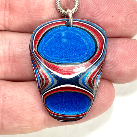 DVH Ford F150 Truck Fordite Pendant Necklace KC Assembly 46x26x3mm (6012)