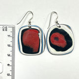 DVH Ford F150 Truck Fordite Earrings KC Assembly 31x29x3mm Sterling Silver (6023)