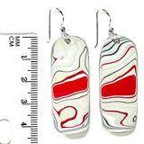 DVH Ford F150 Truck Fordite Earrings KC Assembly 42x17x4mm Sterling Silver (6103)