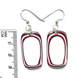 DVH Ford F150 Truck Fordite Earrings KC Assembly 32x17x4mm Sterling Silver (6105)