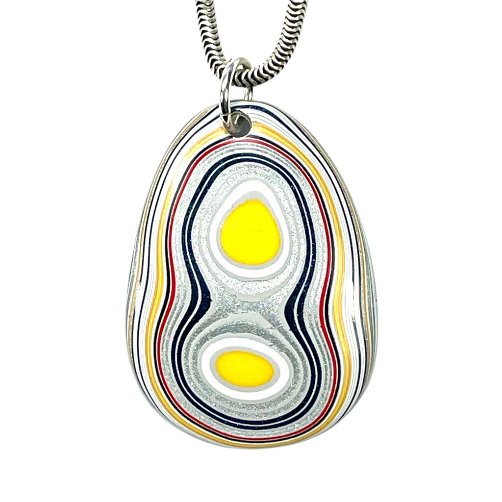 DVH Ford F150 Truck Fordite Pendant KC Assembly 33x24x4mm Sterling Silver (6109) - DVHdesigns