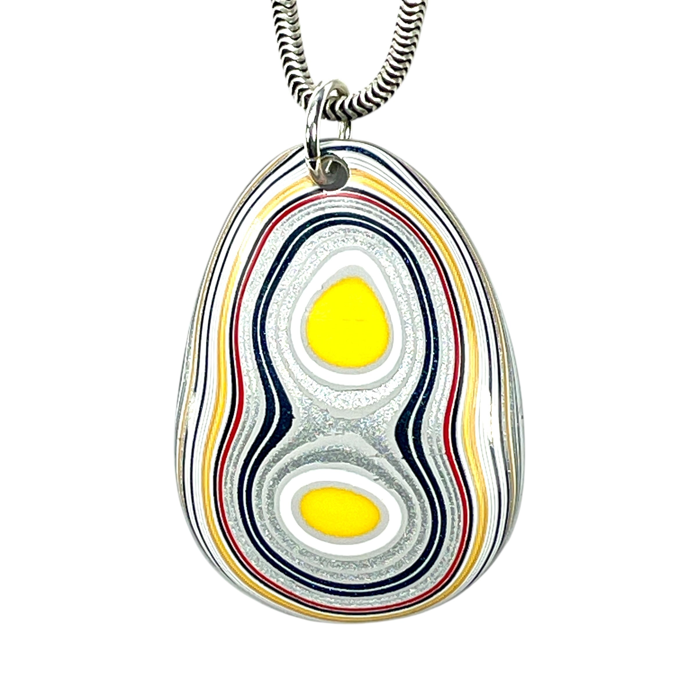DVH Ford F150 Truck Fordite Pendant KC Assembly 33x24x4mm Sterling Silver (6109) - DVHdesigns