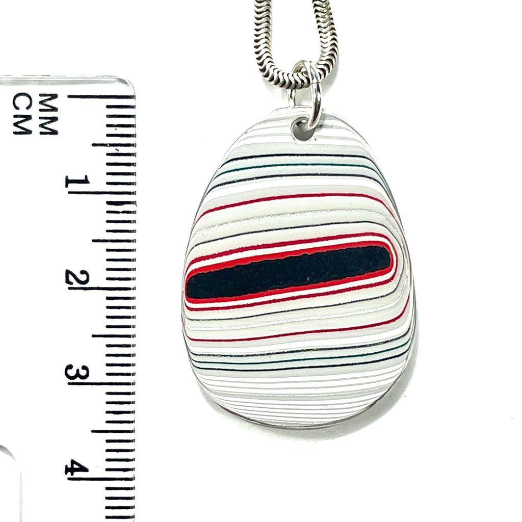 DVH Ford F150 Truck Fordite Pendant KC Assembly 33x24x4mm Sterling Silver (6109) - DVHdesigns